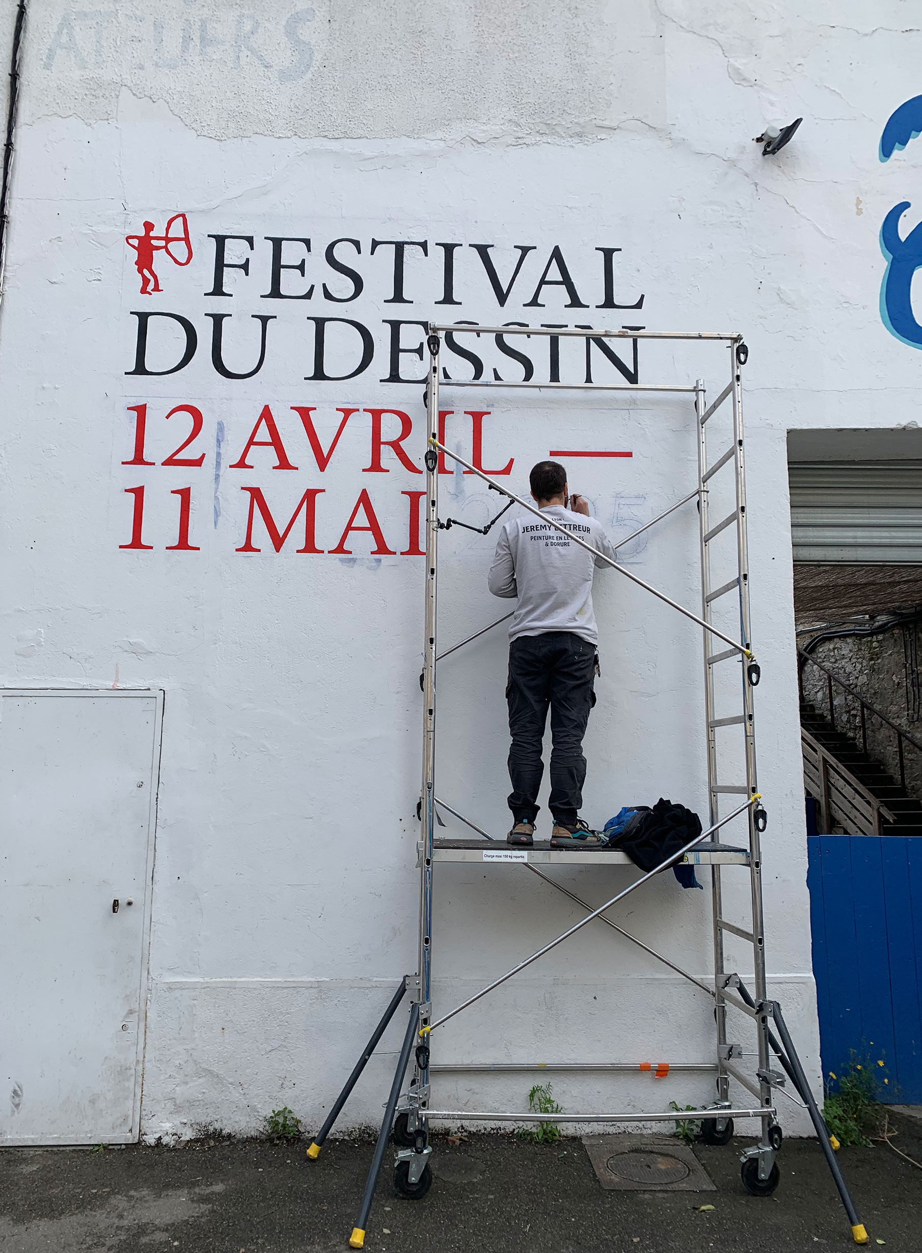 Peinture en lettres Festival du dessin Arles